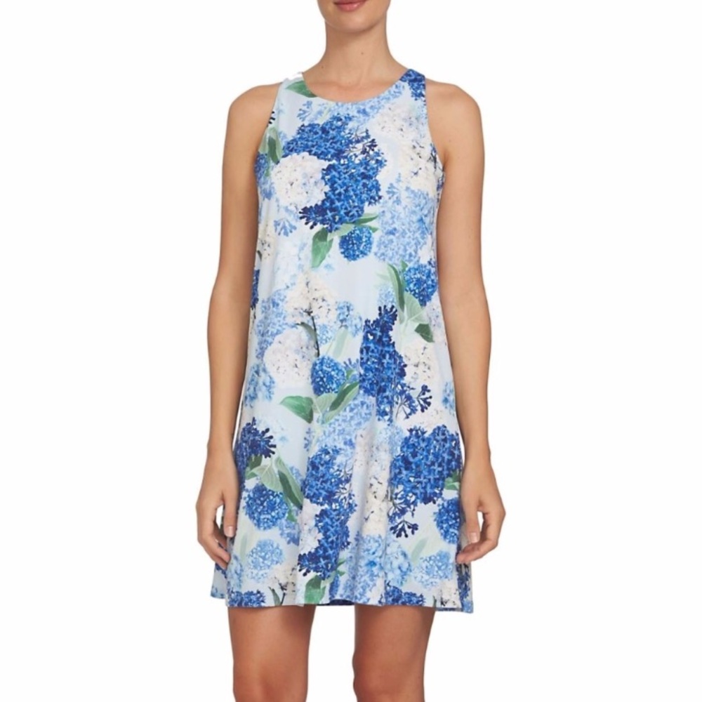 CeCe Hydrangea Print Shift Dress Small NWT